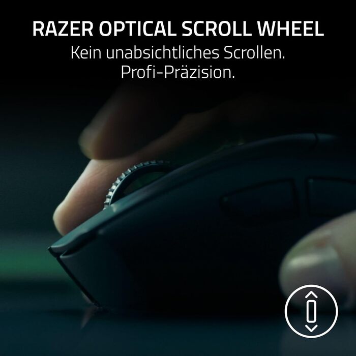 Ігрова бездротова миша Razer DeathAdder V4 Pro — ергономічна, ультралегка (55г), 26K DPI, HyperSpeed, чорна