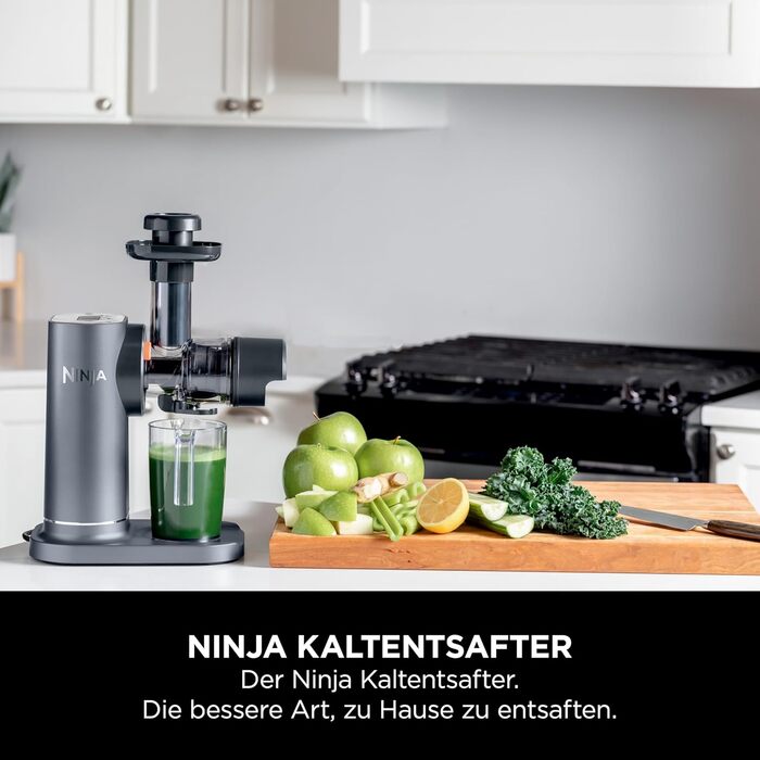 Шнекова соковижималка Ninja Cold Press для овочів та фруктів, сіра, модель JC151EU