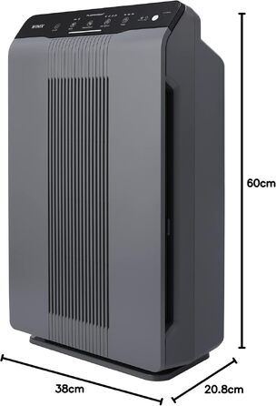 Очищувач повітря Winix 5300-2 з технологією PlasmaWave для алергіків та курців, CADR 390м³/год, до 99м², датчик якості повітря, нічний режим, чорний