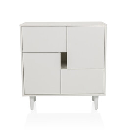 Сервант / комод LYKKJA 77x39,5x72 см 2 шухляди 2 двері білий hjh LIVING