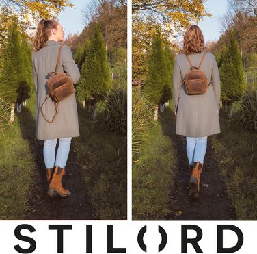 Жіночий міні-рюкзак STILORD Gerda зі шкіри, вінтажний міський рюкзак із натуральної шкіри, колір: Техас, коричневий