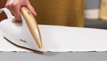 Парова праска Breville VIN410X PRESSXPRESS 2400 Вт з бойлером, багатонапрямною керамічною підошвою, паровим ударом 230 г, вертикальним паром 100 г/хв, тиск 5 бар, біла
