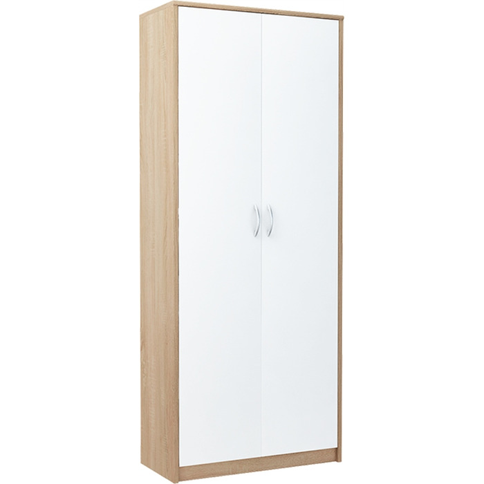 Шафа-гардероб Bestseller Patryk R004, 74x180x35 см, білий / дуб сонома