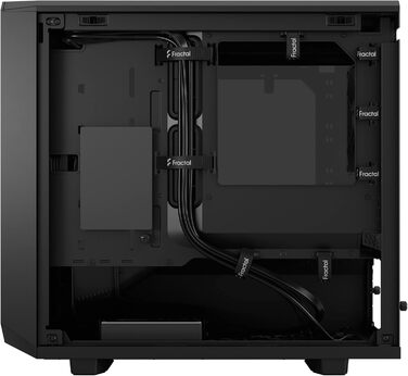 Корпус Fractal Design Meshify 2 Nano Black TG Dark Tint, скляна панель, чорний, компактний формат, для ігрового ПК