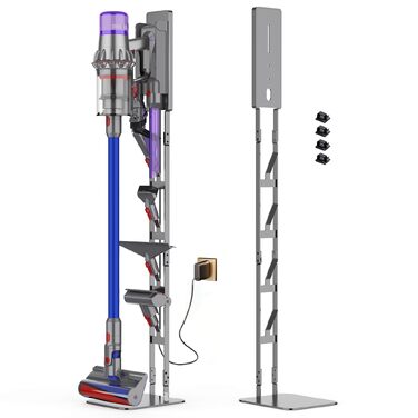 Підставка для пилососа Dyson V15 V12 V11 V10 V8 V7 V6 та серії DC — Стійка для зберігання з вугільцевої сталі з антиковзаючим дизайном