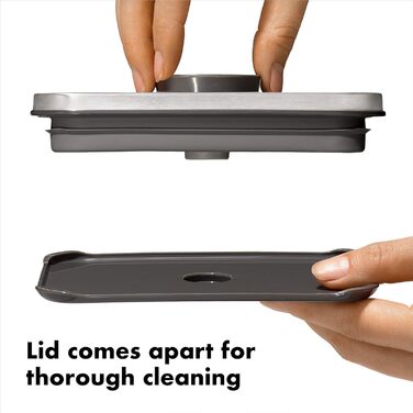 OXO SteeL прямокутний контейнер для зберігання продуктів 1,6 л, герметичний, із кришкою, нержавіюча сталь