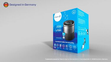 Компактний розумний очищувач повітря Clean Air Optima CA-503T з HEPA-фільтром, UV-LED, іонізатором, тихий вентилятор <10 дБ, для кімнат до 30 м²
