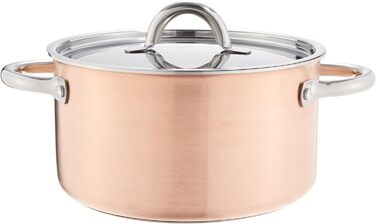 Каструля Schulte-Ufer De Luxe 24 см 6 л мідна для м'яса