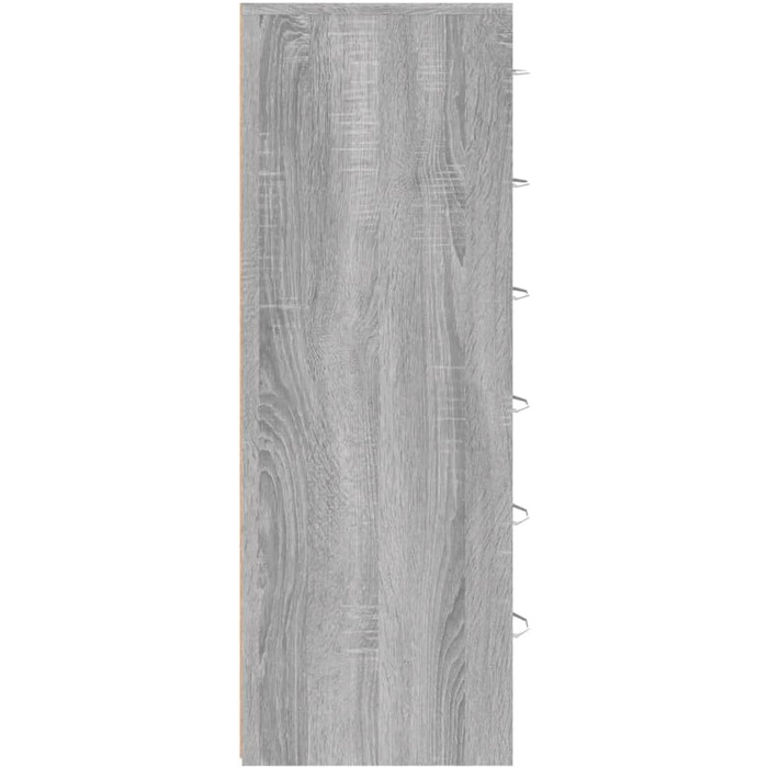 Комод vidaXL з 6 шухлядами, сірий сонома, 50x34x96 см, багатофункціональна шафа з ДСП