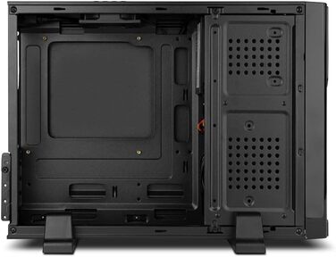 Корпус для ПК NOX LITE070 Mini-Tower з блоком живлення 500 Вт, USB 3.0, вентилятор 80 мм, підтримка Micro ATX/ITX, чорний, передня панель з шліфованим покриттям