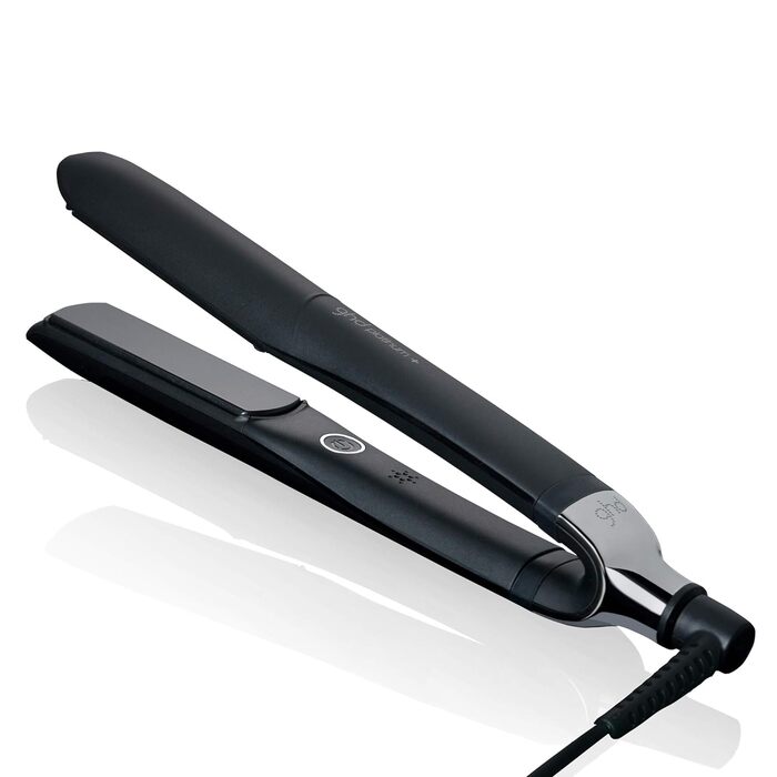 Професійний випрямляч для волосся ghd platinum+ чорний з інтелектуальною Ultra-Zone технологією, оптимальна температура 185°C, захист кольору, мінімум ламкості, максимальний блиск, нова упаковка