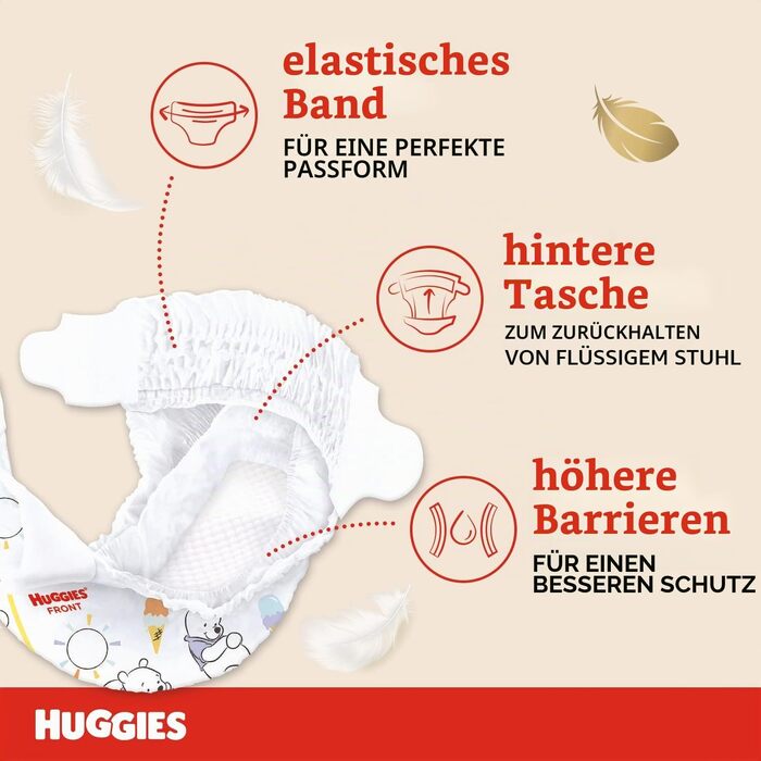 Підгузки Huggies Extra Care розмір 1 (2-5 кг), висока поглинальна здатність, дизайн Disney, економ-упаковка, 160 шт.