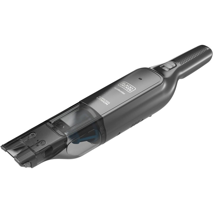 Акумуляторний ручний пилосос BLACK+DECKER Dustbuster Slim HLVC320B11, 12В, 2.0А·год, без мішка, бездротовий, з XXL-насадкою, зарядна станція, щілинна та меблева насадки