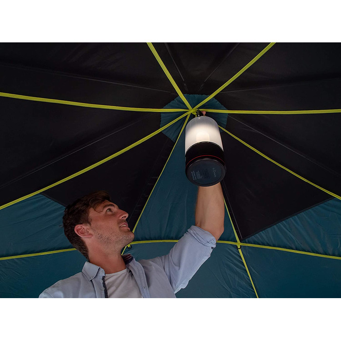 Намет Coleman Octagon з великими вікнами, 360° оглядом, сталевим каркасом, інтегрованою підлогою, водонепроникний, зелений/blackout, на 1 особу