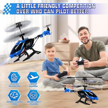 RC Гелікоптер на радіокеруванні 2.4G з LED підсвіткою для дітей та підлітків 8-12 років