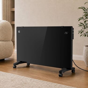 Розумний керамічний обігрівач стін CIARRA Smart WLAN 1000W (CBHX20-B), електричний настінний конвектор з керуванням через Wi-Fi