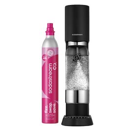 Сифон для газування води SodaStream ENSO з пляшкою 1л та циліндром CO2, чорний