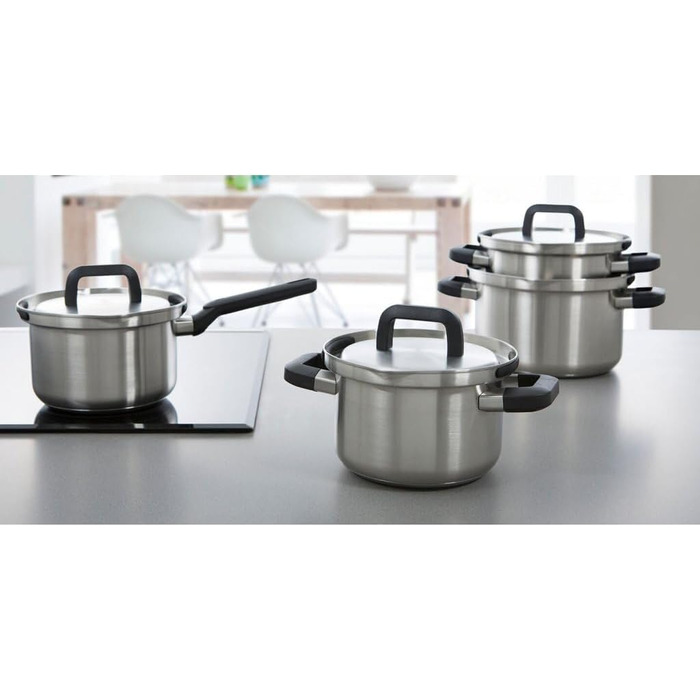 Набір каструль BK COOKWARE BV 123 FLOW COOL, 4 предмети, нержавіюча сталь