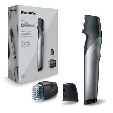 Тример для тіла чоловічий Panasonic ER-GK80-S503, акумуляторний, сталеві леза, i-Shaper, 20 налаштувань довжини, чорний