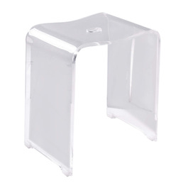 RIDDER Trendy Bad-Hocker, акриловий табурет для ванної кімнати, прозорий, 39 x 47 x 28 см