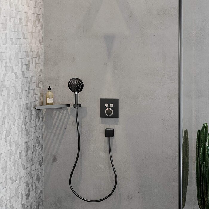Душова лійка Hansgrohe Raindance Select S, 9 л/хв (EcoSmart), ручна, 3 режими, діаметр 120 мм, з антинакипною функцією, (Brushed Black Chrome)