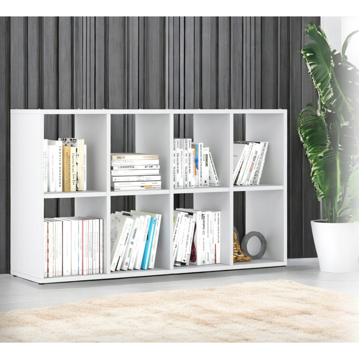 Стелаж Stiv-Meble, 129,4 см x 70,4 см x 29 см, білий