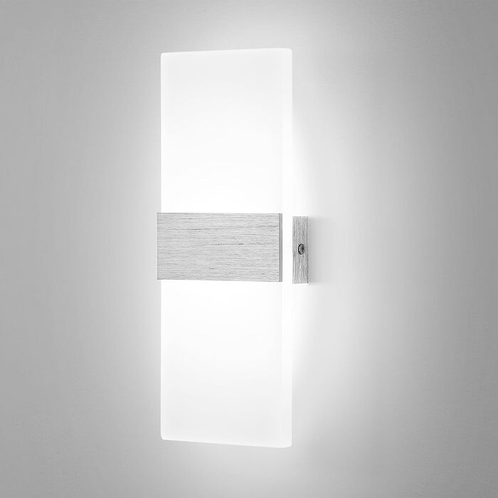Lightsjoy LED настінний світильник 12W, сучасний, для внутрішнього освітлення, холодне біле світло, для спальні, коридору, вітальні, сходів