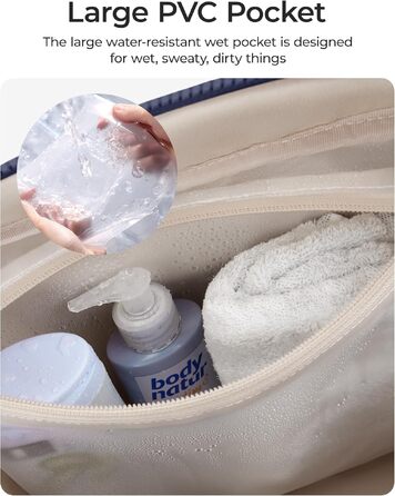 Спортивна сумка-вікенд BAGMART Puffer на 24л для жінок та мам, містка сумка для подорожей та речей дитини (Темно-синя, S)