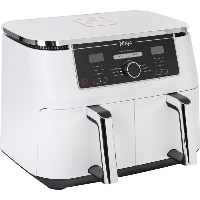 Аерофритюрниця Ninja Foodi MAX Dual Zone AF400EUWH з двома зонами приготування, біла