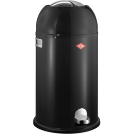 Смітник Wesco Kickmaster 33 л, чорний, металевий, 37.5x69 см