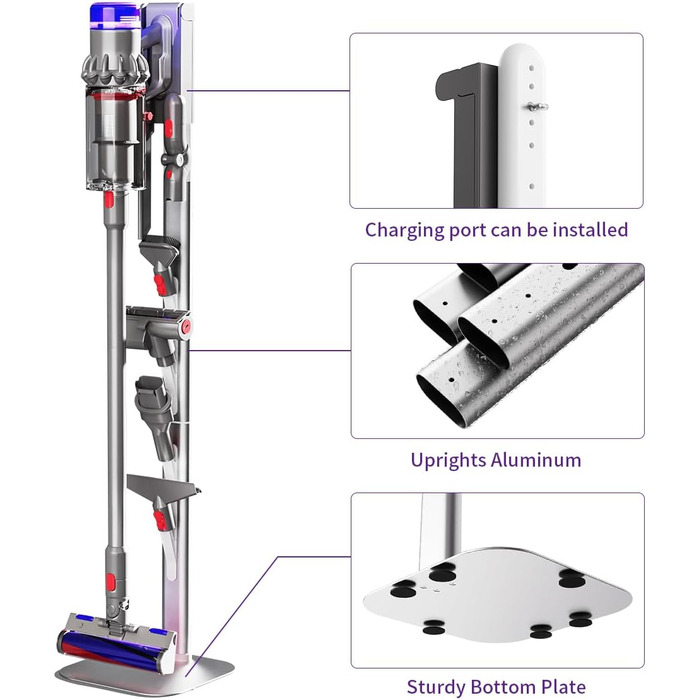 Підставка для пилососа YanBan, сумісна з Dyson Gen5 V15s V15 V12 Slim V11 V10 V8 V7 V6, підлогова стійка для зберігання аксесуарів