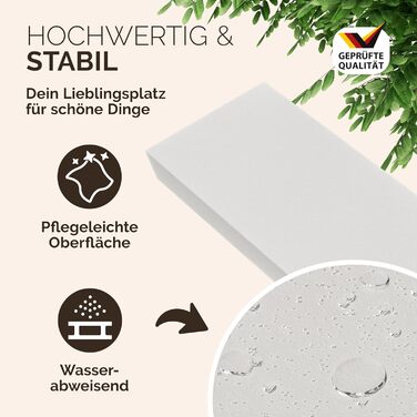 Полиця настінна Casaria Holz Schwarz (Чорна) з кріпленням, вантажопідйомність 15 кг, для кухні, вітальні, коридору, книжкова полиця, плаваюча полиця, матова