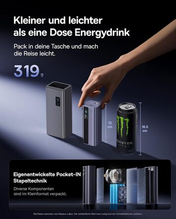 Powerbank Baseus EnerGeek для ноутбука: 100W, 10000mAh, 2x USB-C PD 3.0, Digital Display, сумісний з MacBook, Dell, HP, SteamDeck, iPhone, Samsung