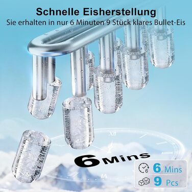 Льодогенератор Citybee з функцією самоочищення, 12 кг/доба, компактний Ice Maker для кухні, офісу та вечірок (Сірий)