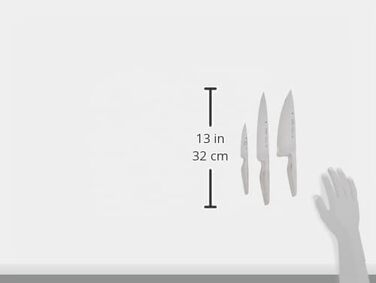 Набір кухонних ножів WMF Chef's Edition (3 предмети), ковані, зі спеціальної сталі Performance Cut у дерев'яному боксі, Made in Germany