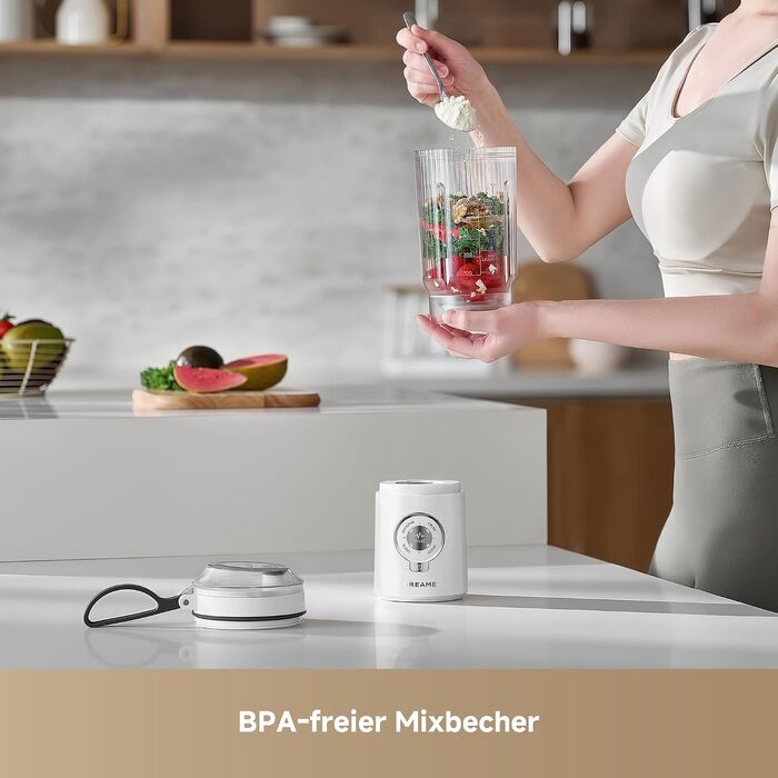 Портативний блендер Dreame PortFresh з від’ємним двигуном, чаша 880 мл (BPA-free), 5 режимів роботи та функція самоочищення, зелений