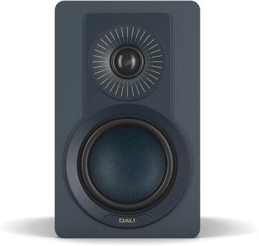 DALI KUPID Premium: Компактні поличні Hi-Fi колонки (пара) – карамельно-білі з блакитним акцентом, з кріпленням на стіну