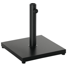 Підставка для парасольки, 13 кг, квадратна, утримувач для парасольки, вага парасольки, стійка для парасольки діаметром трубки 35/38/48 мм, для балкона, тераси, саду, чорного кольору