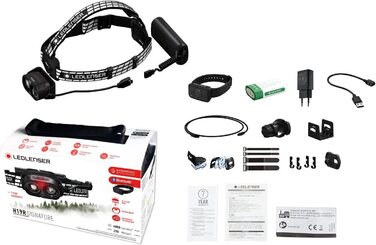 Ліхтар налобний Ledlenser H19R Signature, 4000 лм, LED, акумуляторний, водонепроникний IP67, з червоним світлом, Bluetooth, USB-магнітна зарядка, для шолома, для MTB, Outdoor, преміум-якість