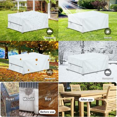 Чохол для садових меблів LAMUNI водонепроникний 420D Oxford 220x90x80 см