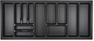 Вставка для столових приборів Orga-Box VIII 1111x480 мм, лавовий сірий, перламутрова структура, для шафи 1200 мм, Häcker Küchen