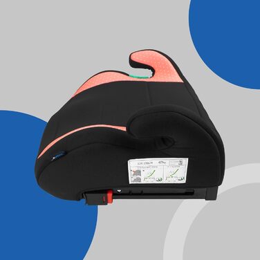 Дитяча автопідставка PETEX Max Plus з Isofix, i-Size ECE R129, для дітей 7-12 років, зріст 125-150 см, сидіння-підвищувач, рожевий