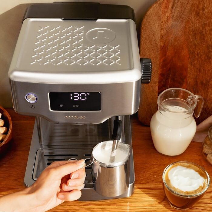 Кавомашина Cecotec Power Espresso 20 Barista Compact 1465 Вт, 20 бар, термоблок, резервуар 1.8 л, підігрів чашок