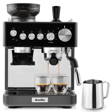 Кавомашина Breville Barista Slimline VCF185X: Еспресо, капучино, лате з вбудованим капучинатором (срібна)