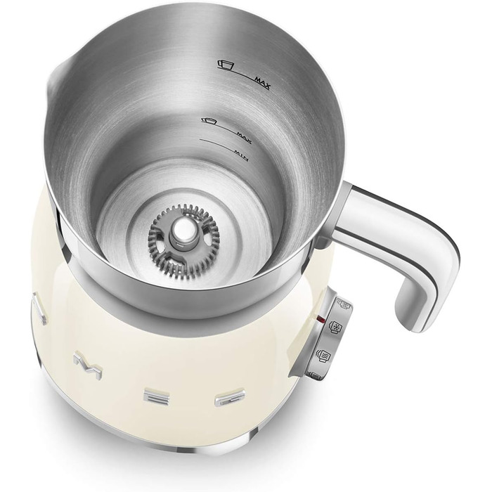 Smeg MFF01CREU Молокозбивач індукційний, 6 програм, 600 мл, кремовий