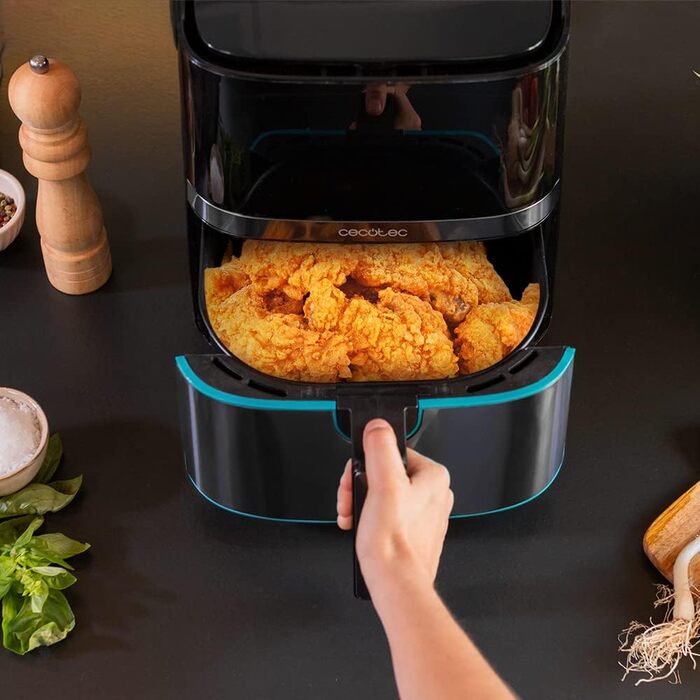 Фритюрниця Cecotec Cecofry Full 5500 Pro з аксесуарами. 1700 Вт, цифрова, без масла, з нержавіючої сталі, PerfectCook (5.5 л)