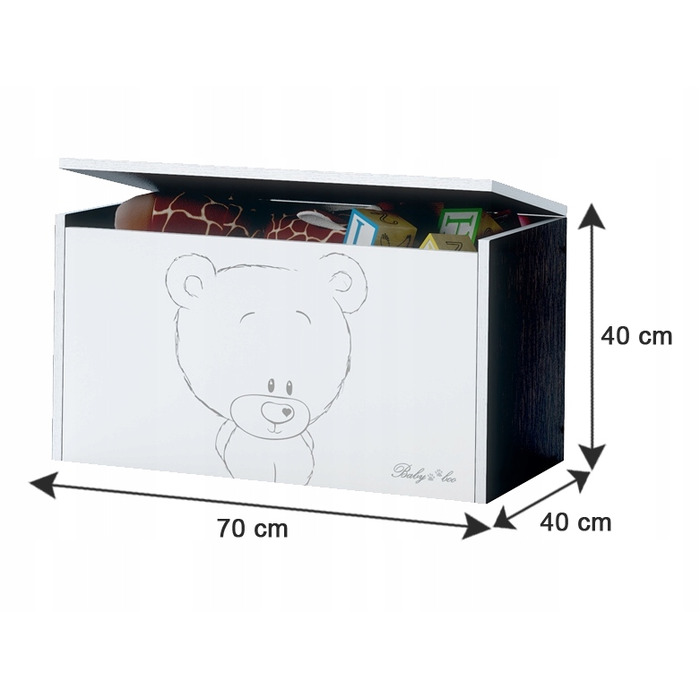 Скриня для іграшок Baby Boo, 70 x 40 см, біла