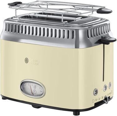 Тостер Russell Hobbs Retro Creme з лічильником часу + Чайник Colours+ Creme 1.7л, 2400Вт - Набір для кухні
