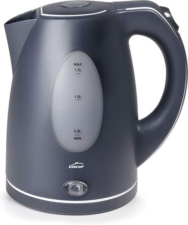 Електричний чайник Lacor 2200 Вт, BPA-free, 1.3 л, сірий