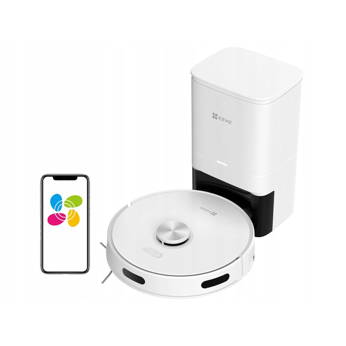 Робот-пилосос із базою самоочищення Ezviz RE5 Plus 45 W, білий